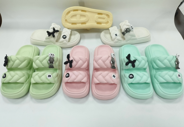 OEM EVA Braided Double Strap Slippers Fashion Casual Lady Slippers