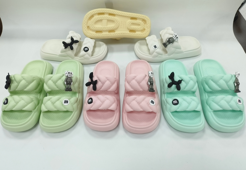 OEM EVA Braided Double Strap Slippers Fashion Casual Lady Slippers
