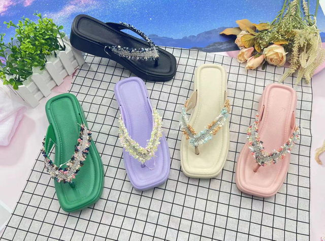 Summer Star Flip-flops Slippers Flat Outdoor Casual Slides Shoes Ladies Pvc Flip Flop