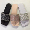 Women Slipper Sandal PVC Summer Slides Beach Water Anti Slip Slippers with Pearls Diamonds Reversible sequins beaded 