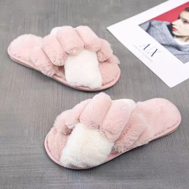 New Fashion High Quality Comfortable Home Winter Fur Indoor Winter Slippers For Women Shoes