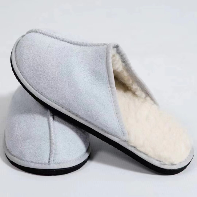Customized Blue Autumn And Winter Women Indoor Floor Slidder Warm Soft Non-slip Slippers