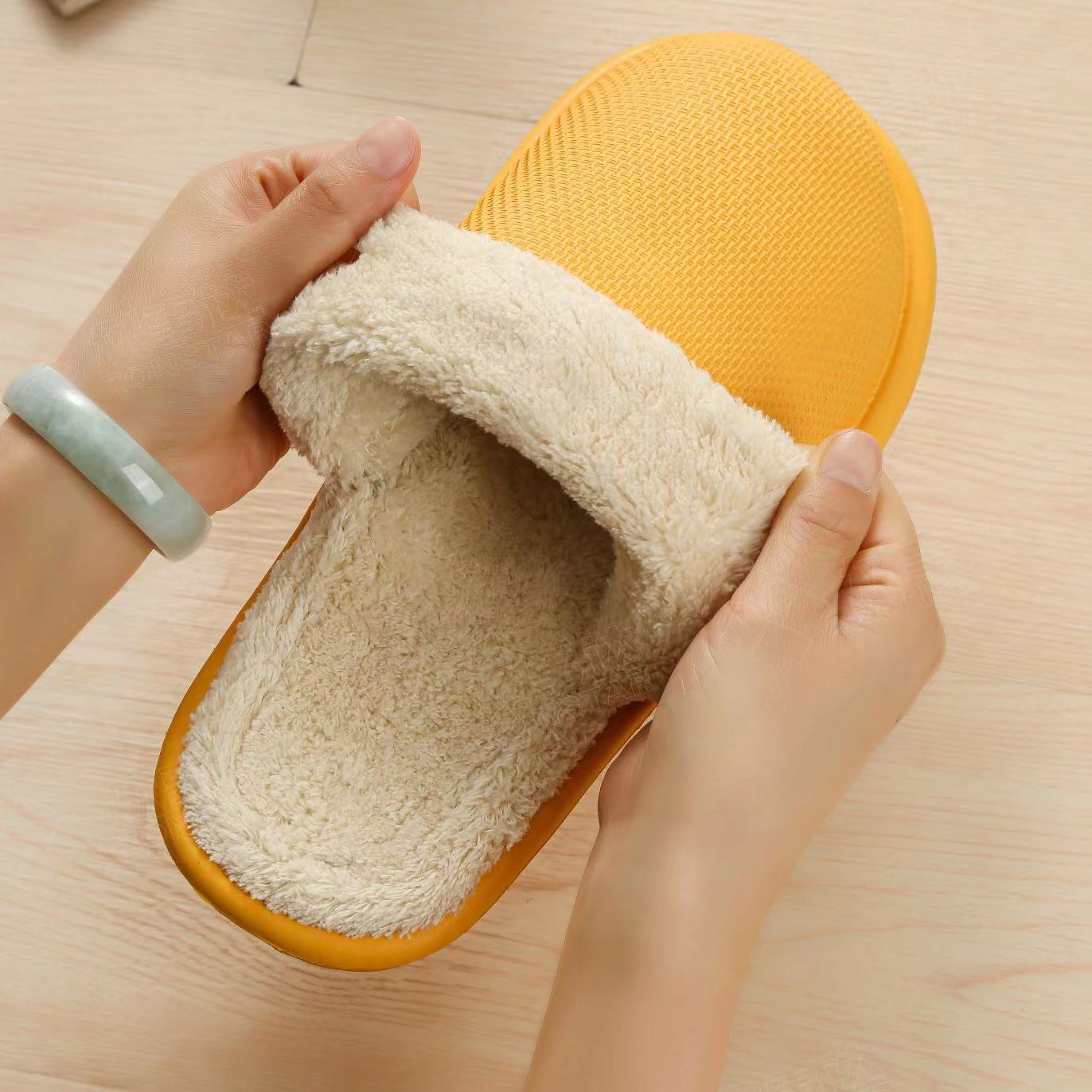 Custom Logo Home Removable Cotton Warm Slides Slippers Unisex Footwear EVA Winter Slipper For Men 