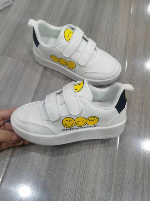 Children's Sports Shoes Kids Female Cartoon PU Leather Shoes Kids Lightweight Leisure Walking Running Shoes