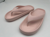 Non-slip thick bottom EVA high elastic rubber plastic beach slippers women's solid color flip flops