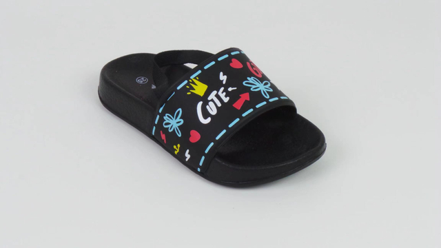 Customized Summer Children Slipper PU Upper Cartoon Design Sandals Cute Kids Slipper