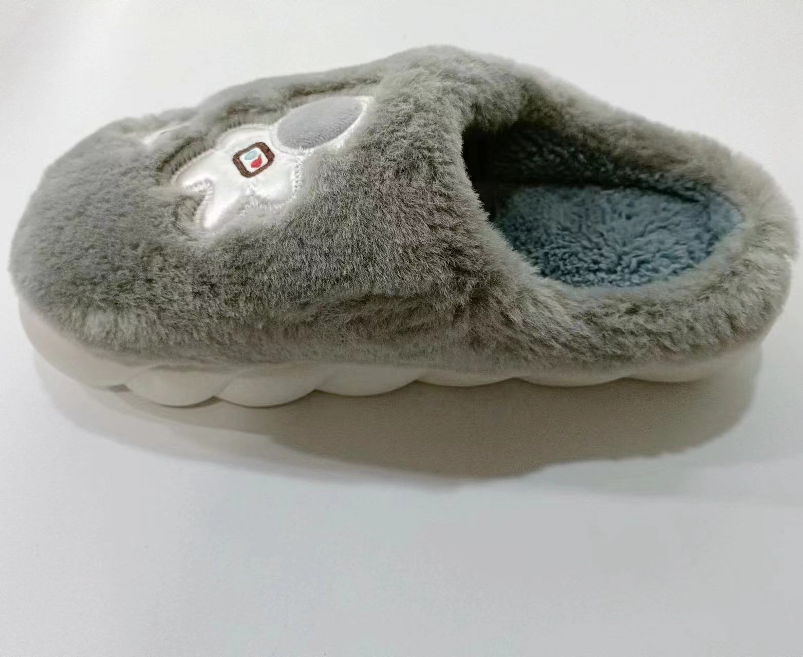 Men's Astronaut Printed Short Plush Men's Indoor Anti-skid Cotton Mop Winter Slipper
