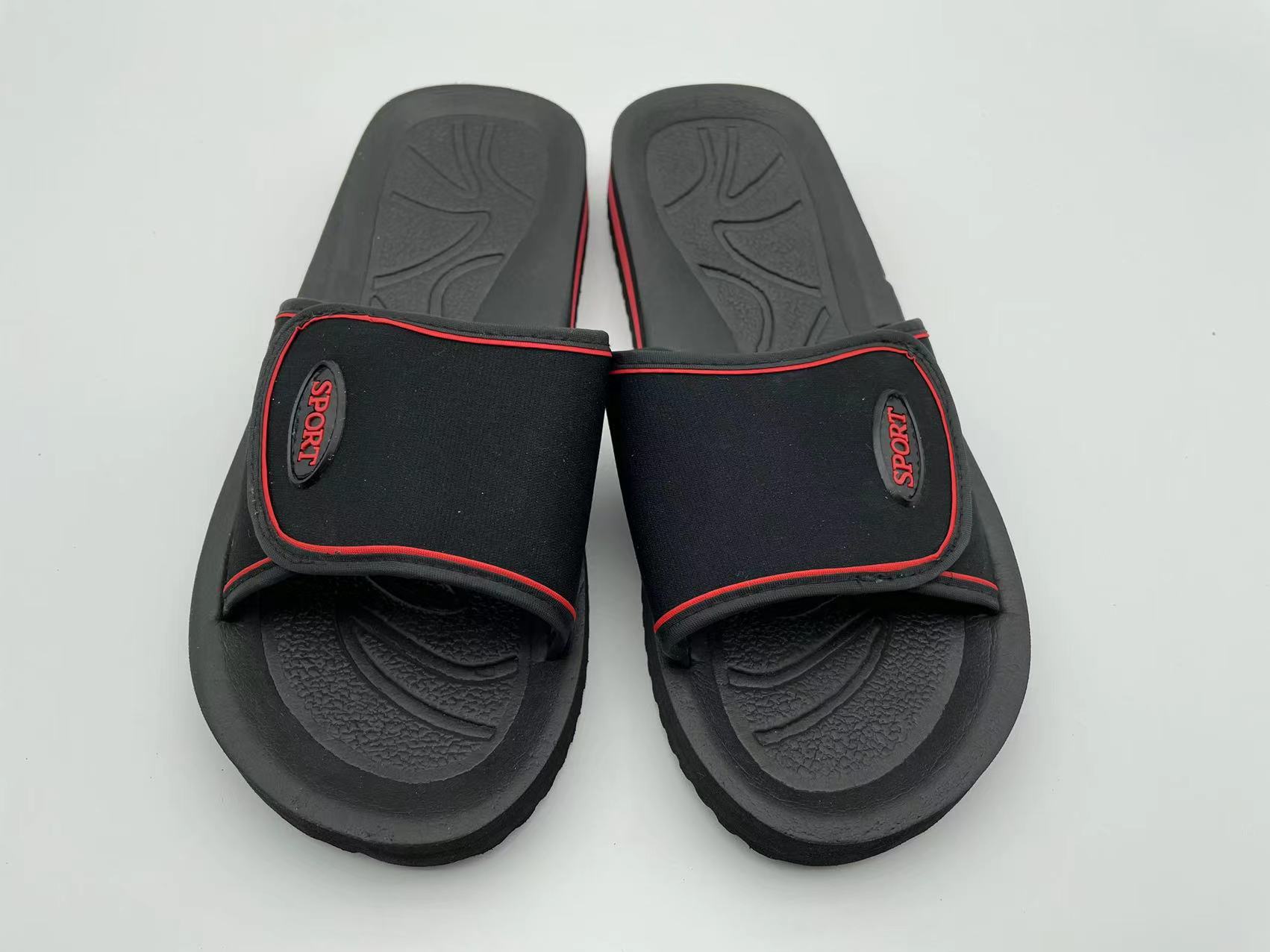 Custom Summer EVA Slippers Men Slipper Logo Beach Sliders Fashion Slippers with Fabric with Magic