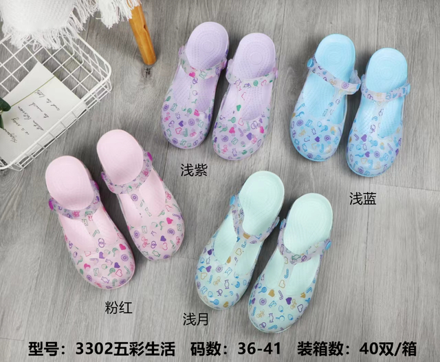 Customized Printed Hole Shoes Women's Jelly Shoes Anti-slip Baotou Fashion Sandals