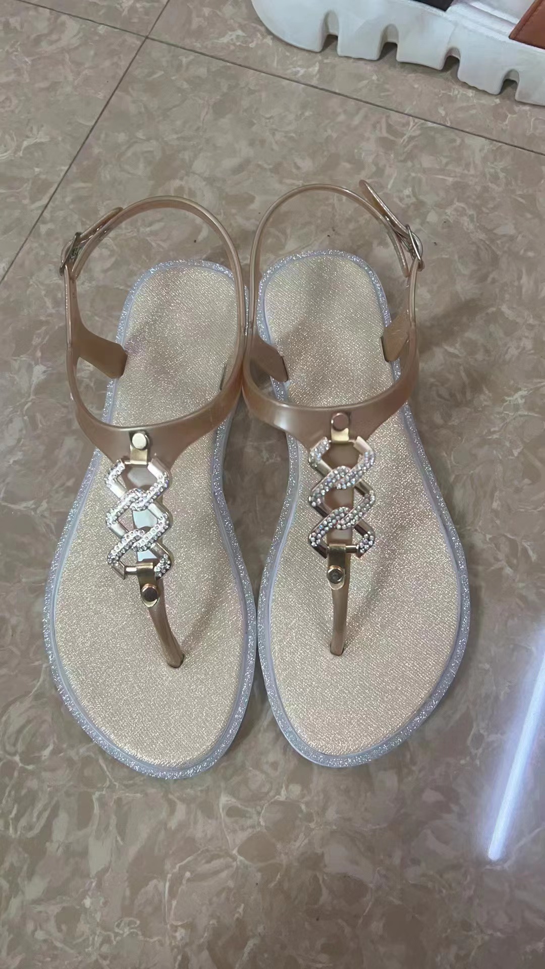 Summer Women PVC Clip Toe Flip Flops Ladies Beach Fashion Flat Sandals