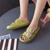 Anti-slip Women Men Sandals Summer Soft Thick Sole Pure Color Outdoor EVA Slippers