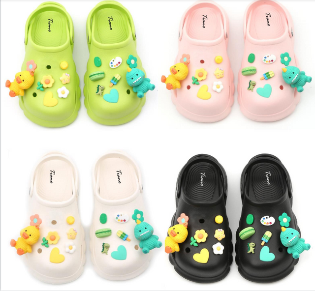 OEM Summer Girls Garden Shoes DIY Custom Jewelry Accessories Fashion EVA Clogs Children Sandals Outdoor Slippers