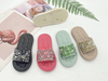 Fashion Design Summer Beach Custom Logo Plastic PVC Kids Boys Girls Children Slides Slippers with Colorful Diamonds 