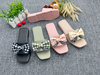 Customizable Designer PVC Flat Shoes Bow Decoration Lady Summer Casual Slippers