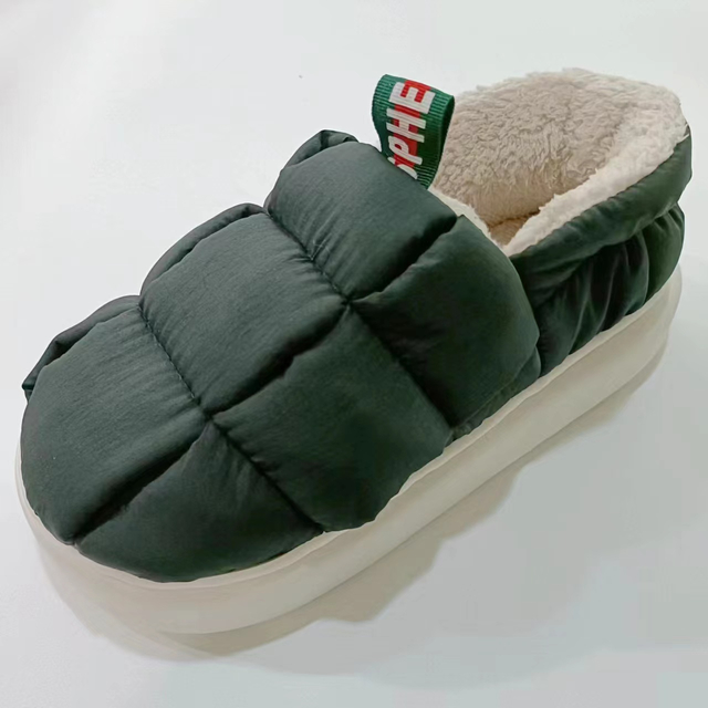 New Style Men's Cotton Shoes Heel Wrap Winter Cotton outside Warm Slippers 