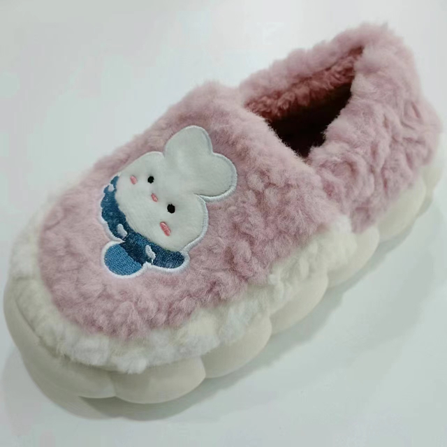 Women House Slippers Plush Soft Womens Slippers Non-Slip Indoor Bedroom Winter Slipper