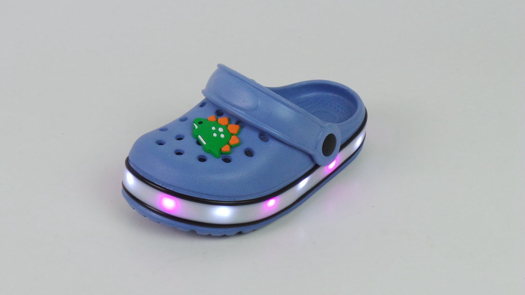 Summer Beach Cartoon Hole Baby Slippers Anti-Slippery Garden Shoes with Lights