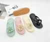 New Slippers Korean Version Bow Tie Flat Sandals Flip Flops for Ladies Non-slip Holiday Beach Shoes