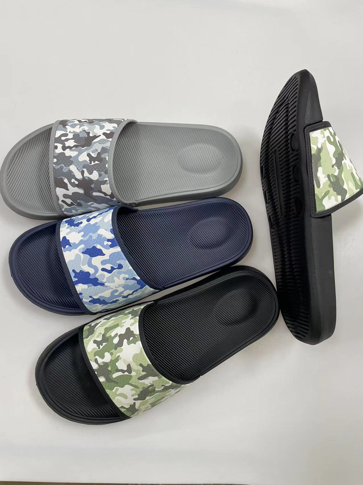 Customized Fashion Footwear Home Printing PVC Casual Men Slides Slippers