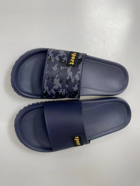 Customized Summer Black Men's PVC Slides Slippers Sandals With Logo