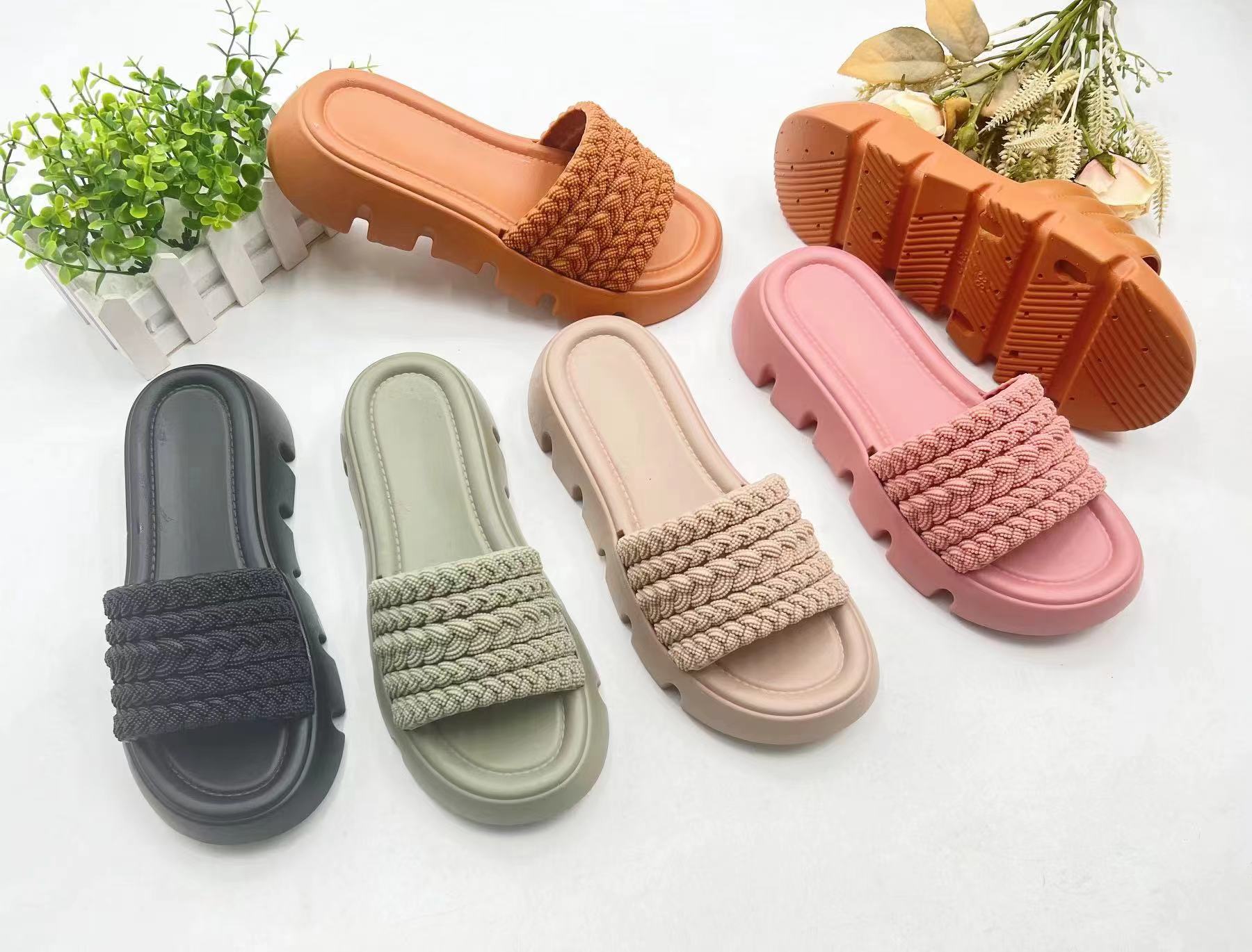 Customized Footwear Casual Women Shoes Summer PVC Sandals Footwear Slippers