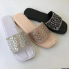 Women Slipper Sandal PVC Summer Slides Beach Water Anti Slip Slippers with Pearls Diamonds Reversible sequins beaded 