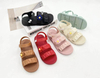 New Summer Baby Girls Fancy Sandals Flats Soft Bottom Open Toe Shoes With Flower Princess Girls Casual Beach Fashion Sandals