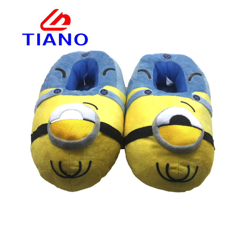Children Cute Cartoon Antiskid Warm Shoes Home Indoor Stuffed Plush Animal Slippers 