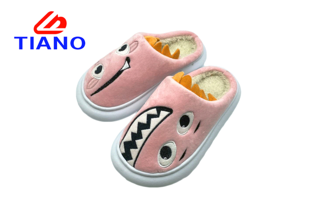 Custom Wholesale Ladies House Warm Smile Slippers, Women Girls Fur Home Smiley Happy Face Slippers(TNLLF0020)