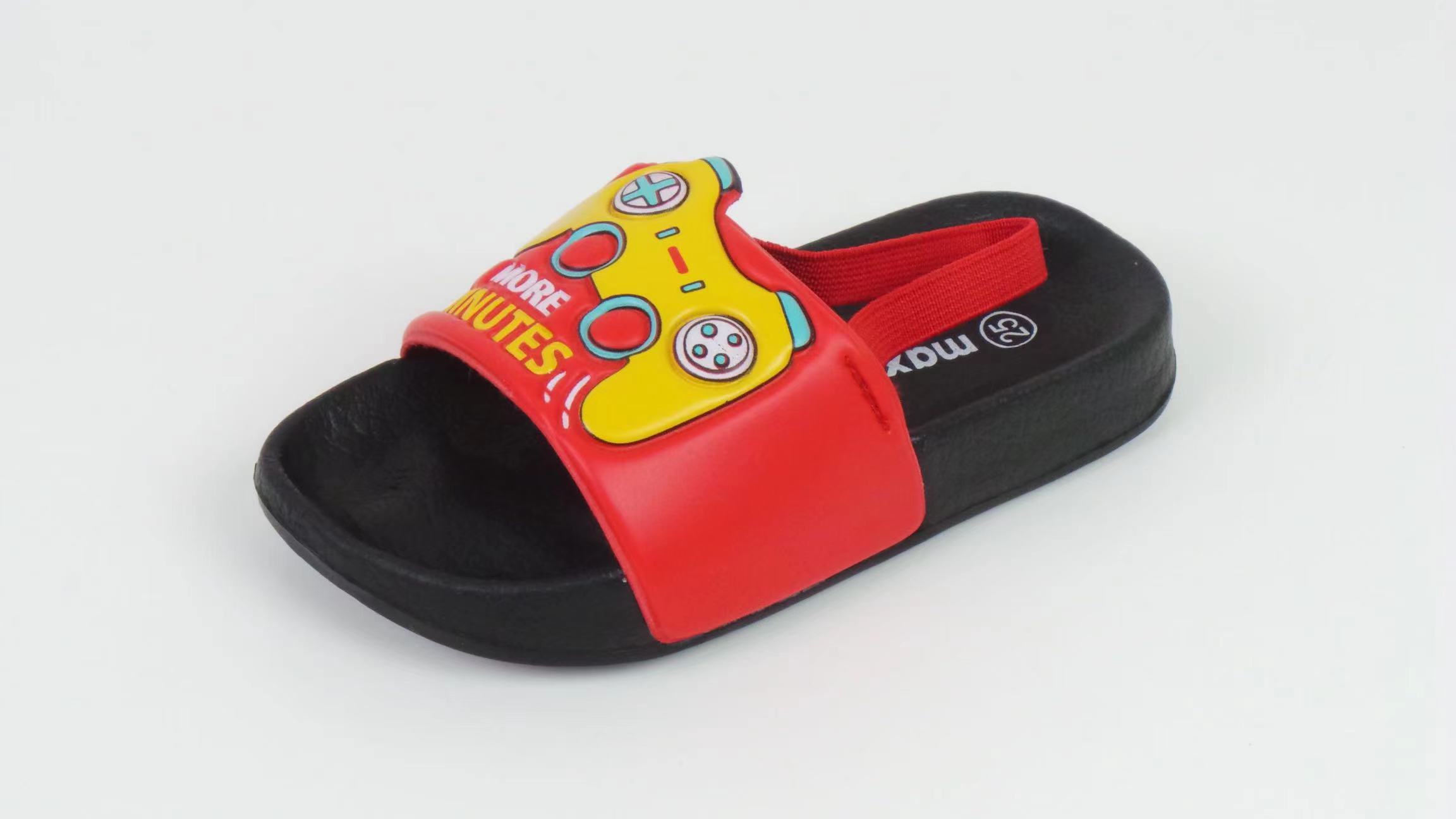 Custom Logo Boy Slippers Non Slip Flexible Soft Outdoor Sandals Shoes for Kids