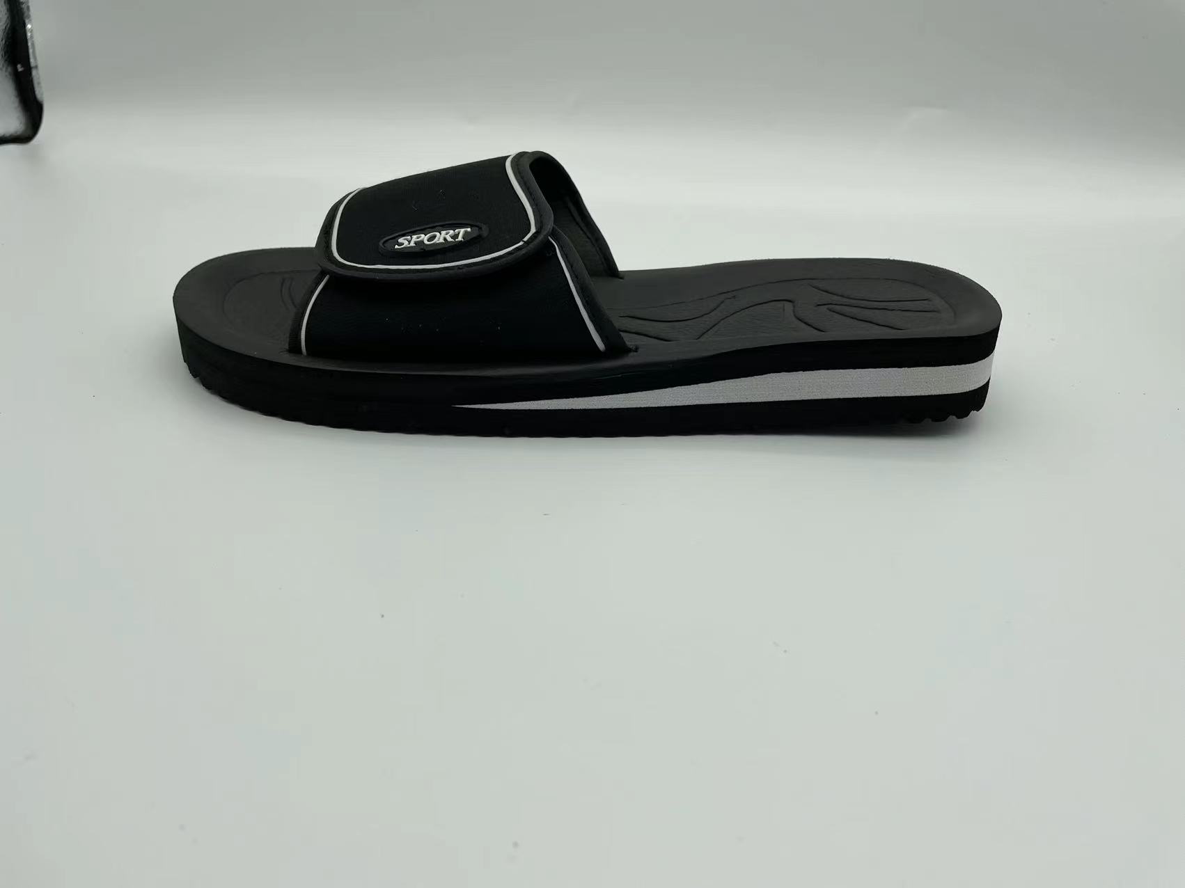 Custom Summer EVA Slippers Men Slipper Logo Beach Sliders Fashion Slippers with Fabric with Magic