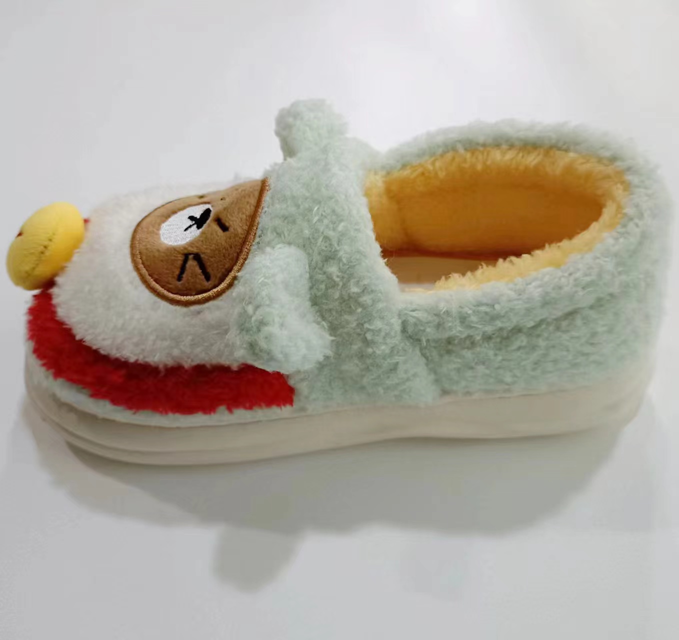 Autumn Winter Slippers Cute Cartoon Plush Anti-slip Warm Indoor Home Shoes 