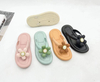New Slippers Korean Version Bow Tie Flat Sandals Flip Flops for Ladies Non-slip Holiday Beach Shoes