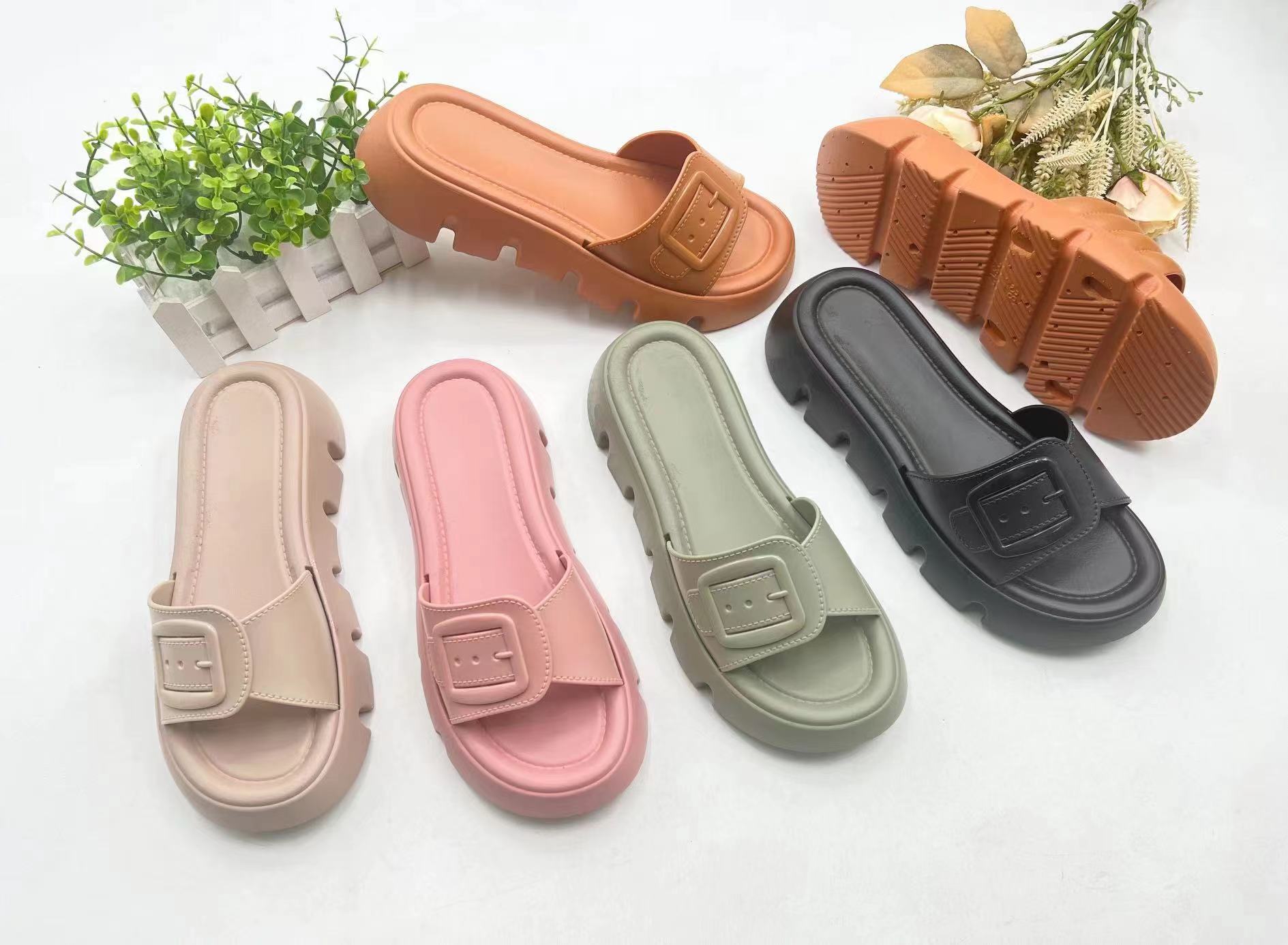 Customized Footwear Casual Women Shoes Summer PVC Sandals Footwear Slippers