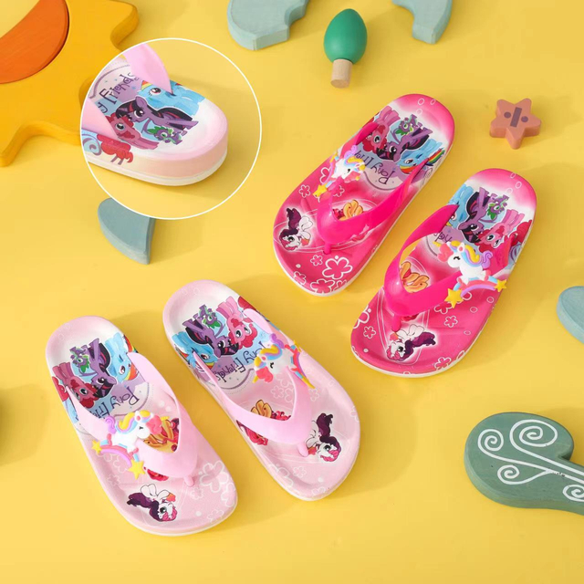 Popular Cute Kids Cartoon Children Non-Slip Outdoor Sandals Flip Flops