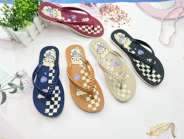  Ladies Pvc Cute Female Footwear Wedding Beach Women Slippers Flip Flops