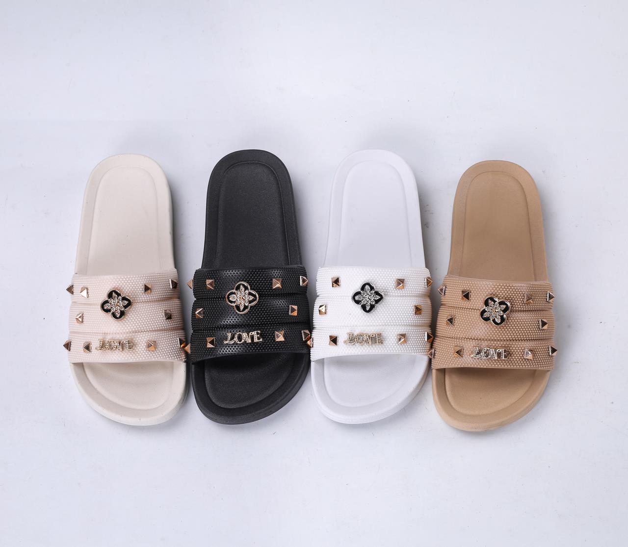  Customized PVC Sole Women Shower Room Slippers