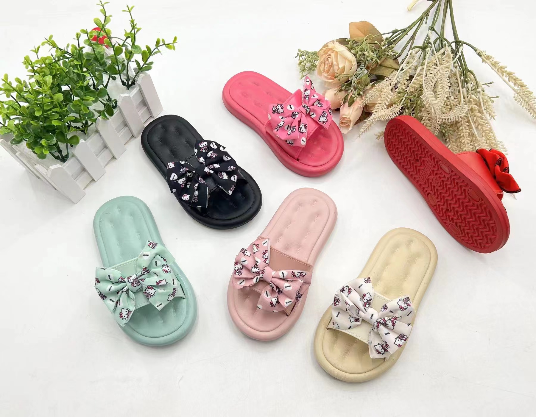 Custom Summer Beach PVC Slipper Shoes Women Anti Slip Indoor Slipper