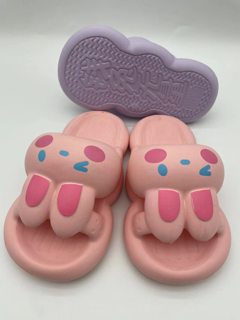 OEM EVA Breathable Anti Slip Slipper Shoes Lovely Lady Rabbit Slippers