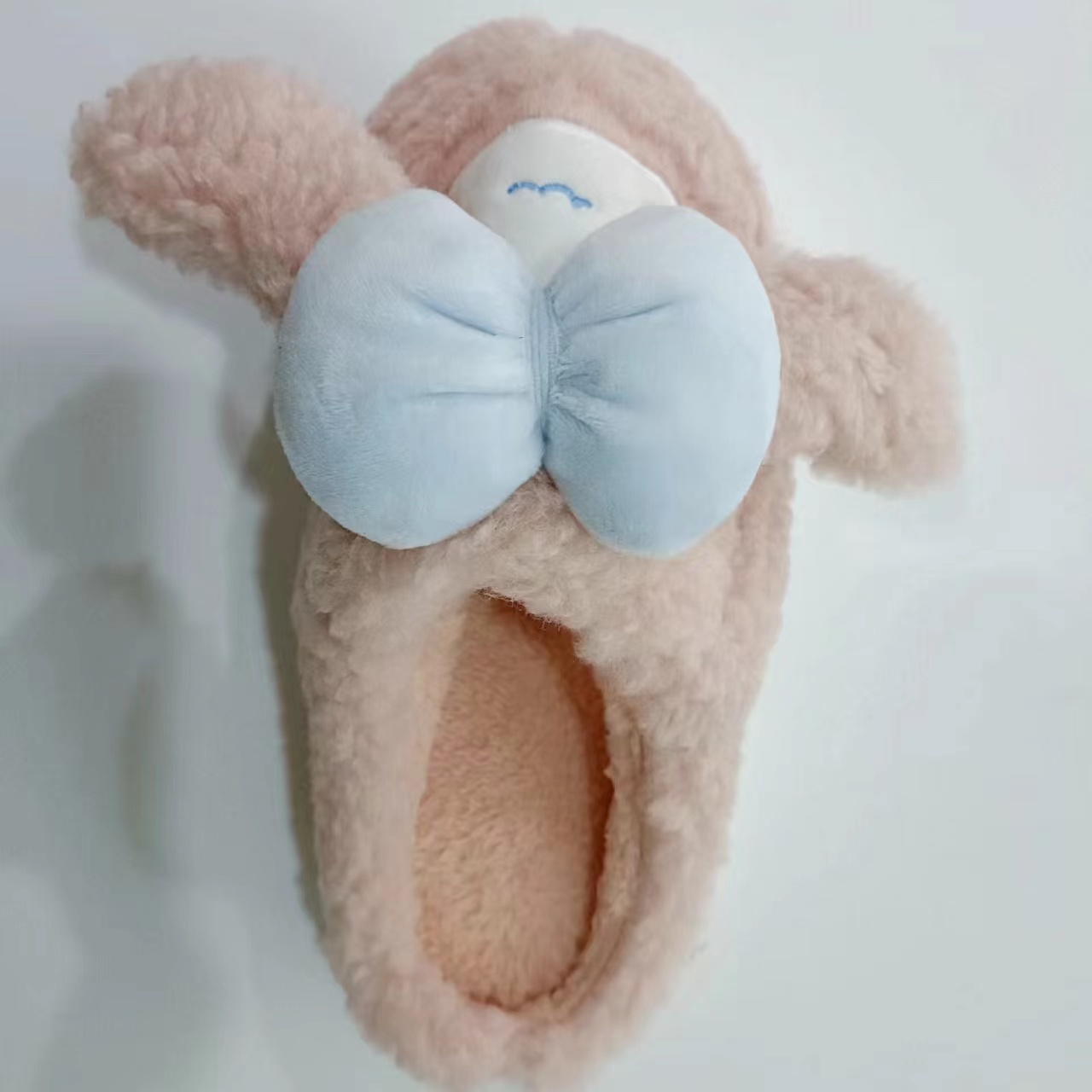 Cute Puppy Animal Women's Slippers Comfortable Soft Plush Winter Lady Warm Cotton Slippers