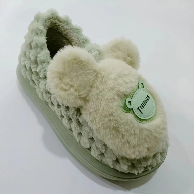 Women's Winter Slippers Cute Cartoon Indoor Bag Heel Slippers Cotton Shoes