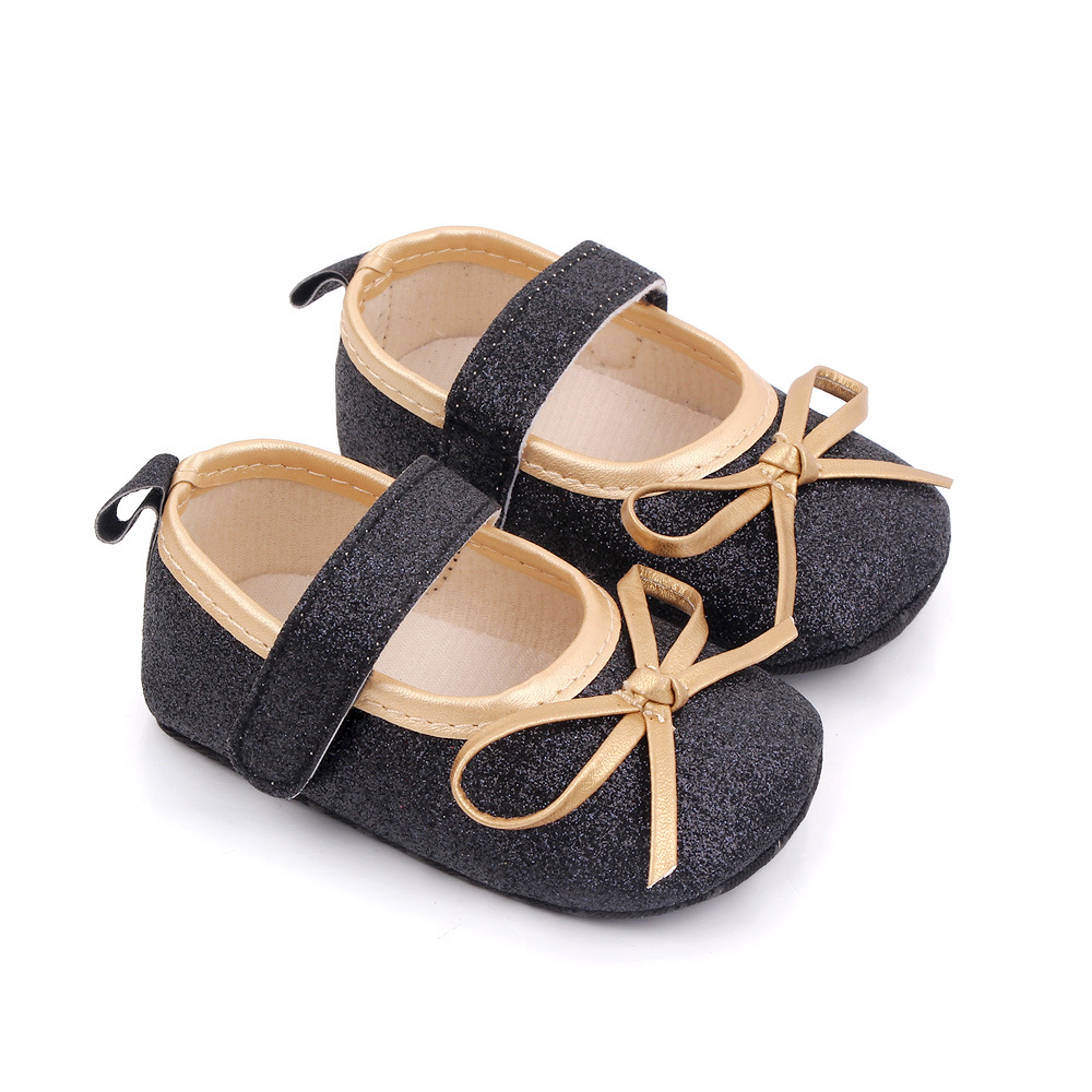 Glitter Infant Princess Fancy Girl Baby Fashion Summer Shoes With Bow