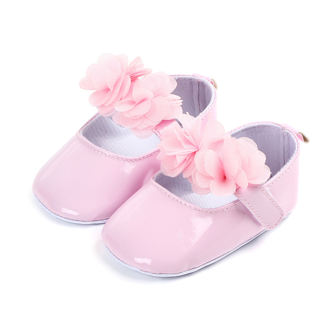 Baby Girls Bow Knot Non Slip Soft Sole Flats Newborn Toddler Shoes