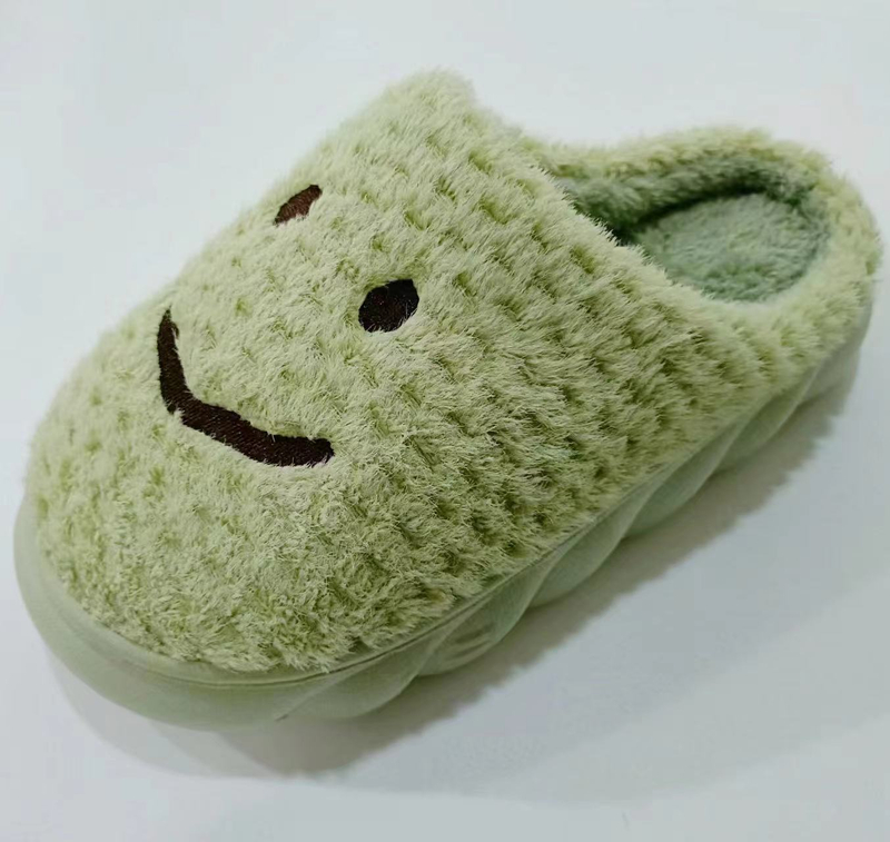 New Arrival Comfy Soft Fashion Funny Smile Indoor Bedroom Slippers Shoes