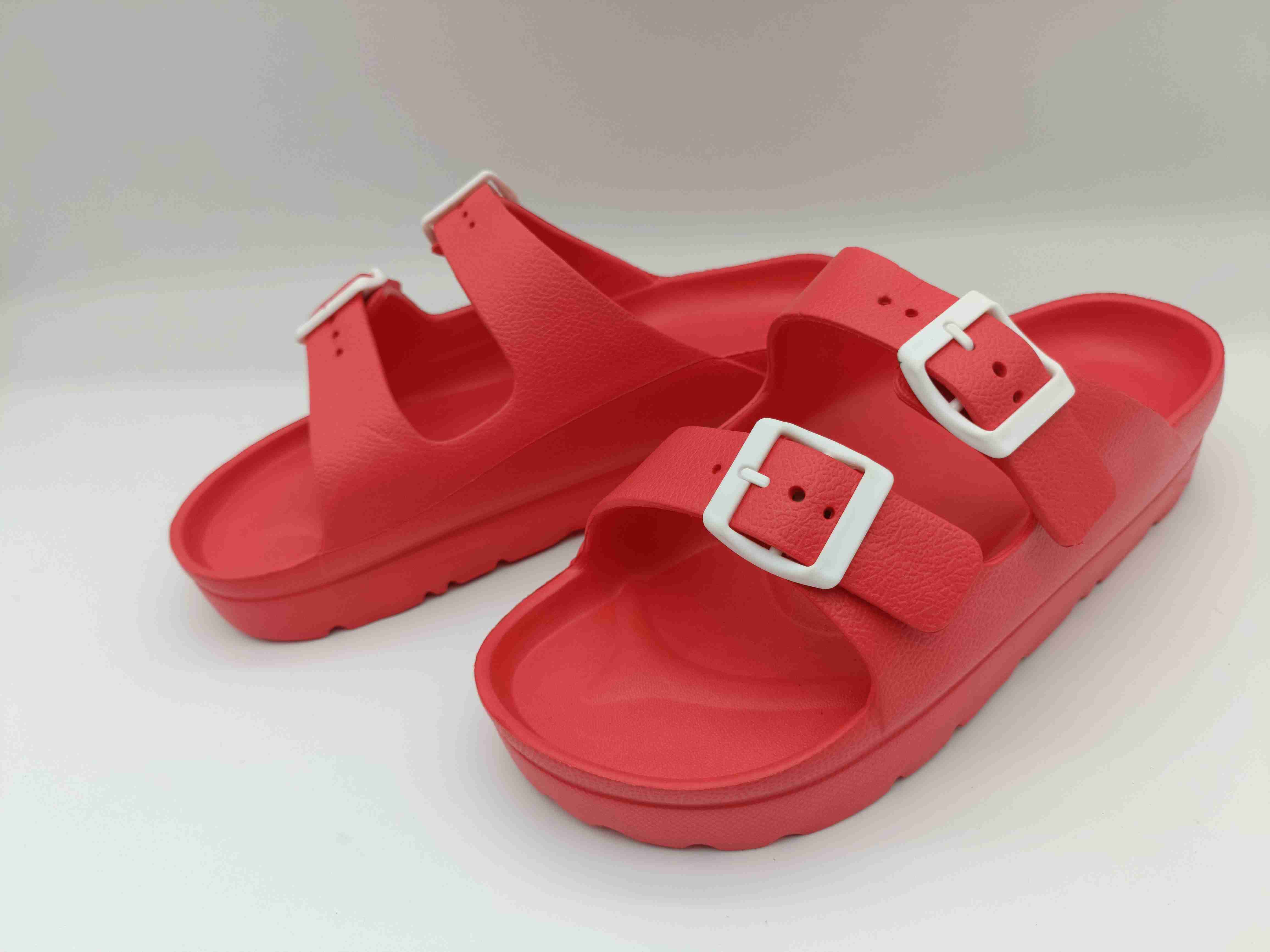 New Straps Open Toe Women Slippers EVA Wedge Buckle Slides Sandal Shoe